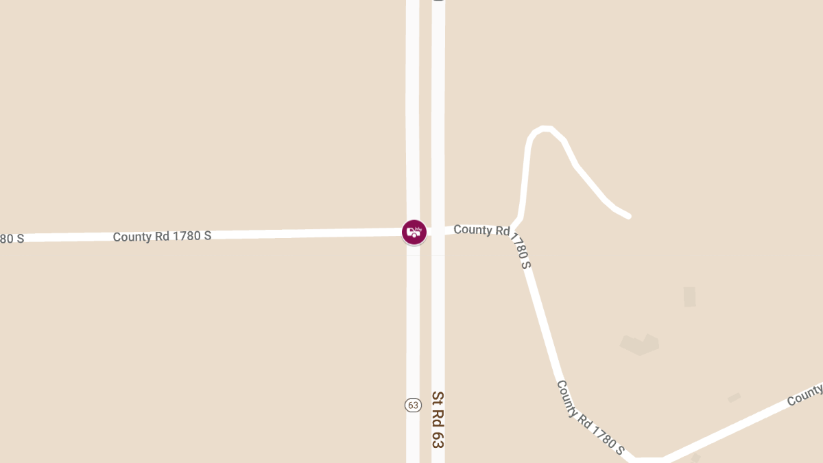 Injury Crash at S Vermillion County Rd 63 & 1780