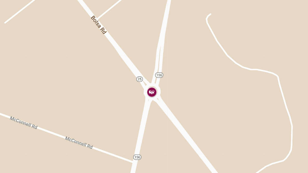 Injury Crash at SR-156 & SR-25 Roundabout