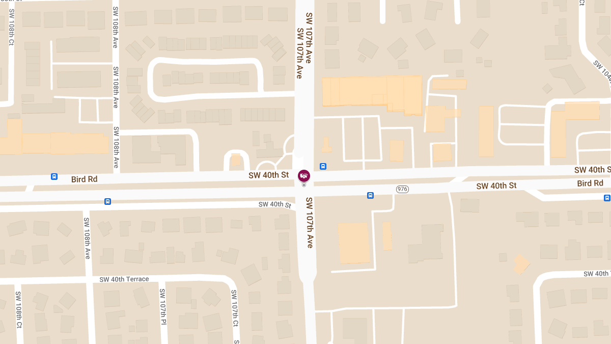 Injury Crash at SW 107th Ave & Bird Rd
