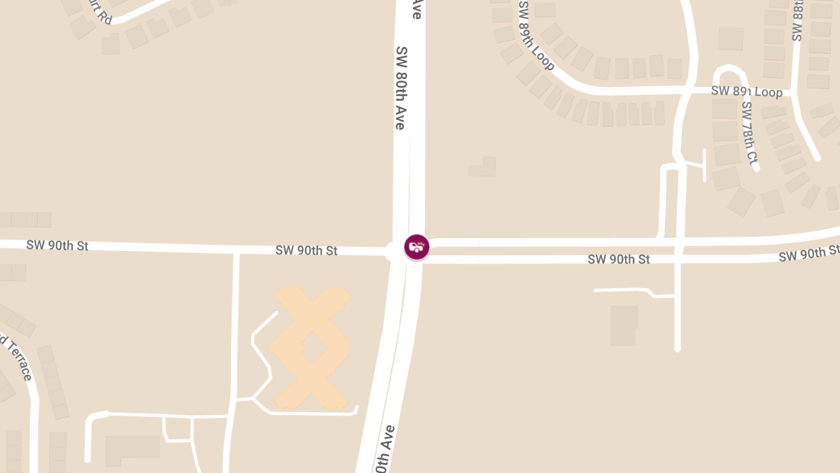 Injury Crash at SW 90th St & SW 80th Ave