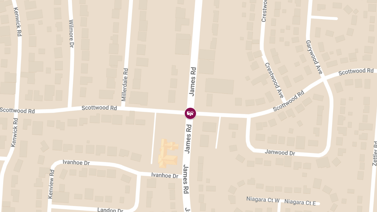 Injury Crash at Scottwood Rd & S James Rd