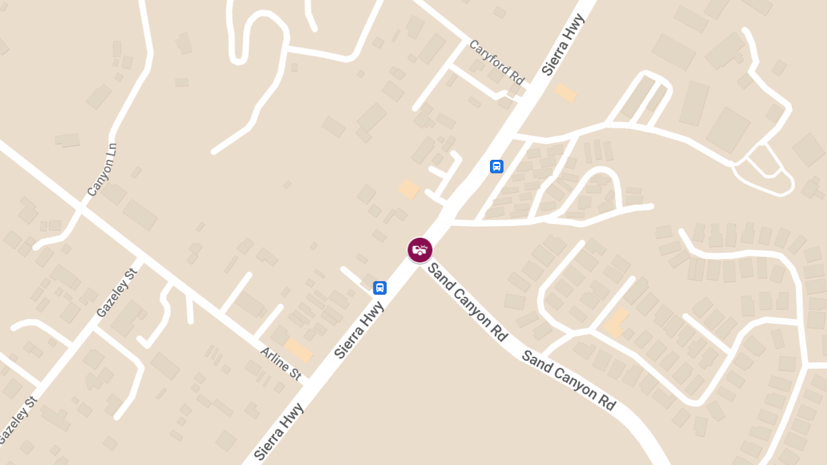 Injury Crash at Sierra Hwy & Sand Canyon Rd