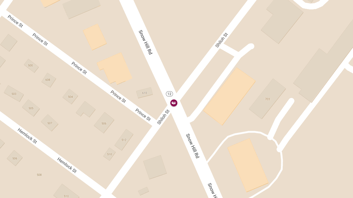 Injury Crash at Snow Hill Rd and Shiloh St