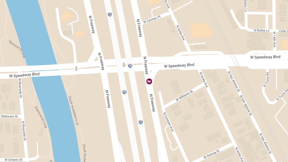 Injury Crash at Speedway Blvd & I-10 Frontage Rd