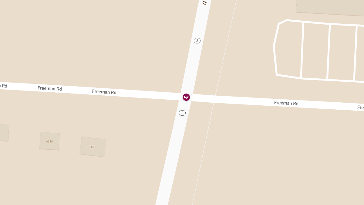 Injury Crash at State Route 3 & Freeman Rd