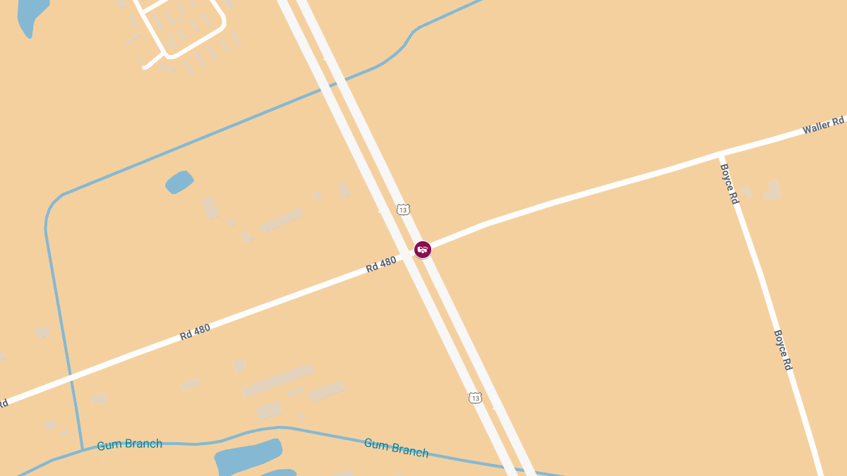 Injury Crash at Sussex Hwy & Waller Rd