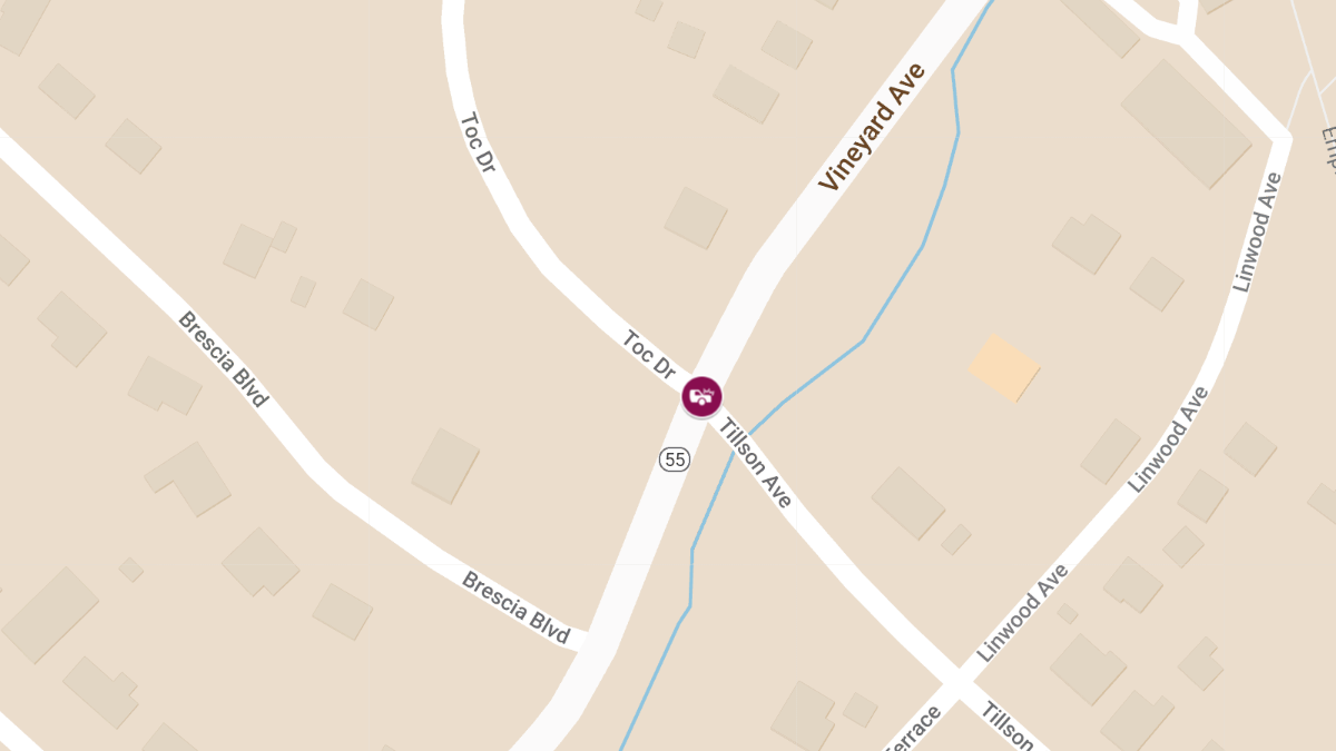 Injury Crash at Tillson Ave & Vineyard Ave