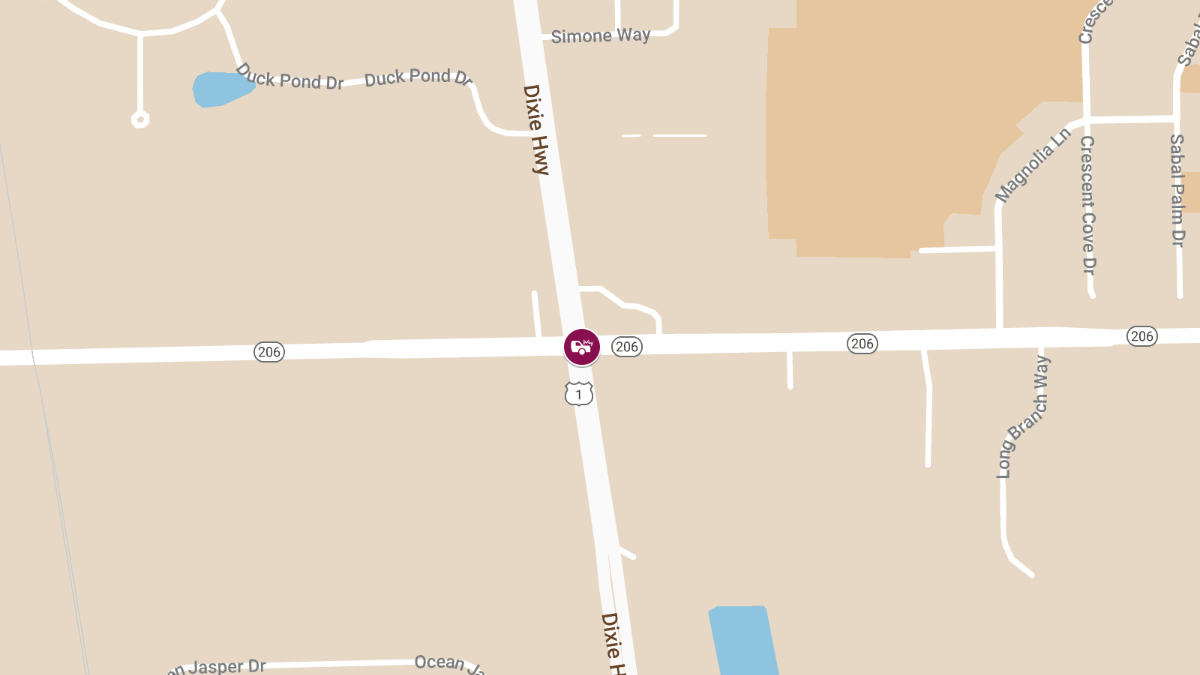 Injury Crash at US-1 & SR-206