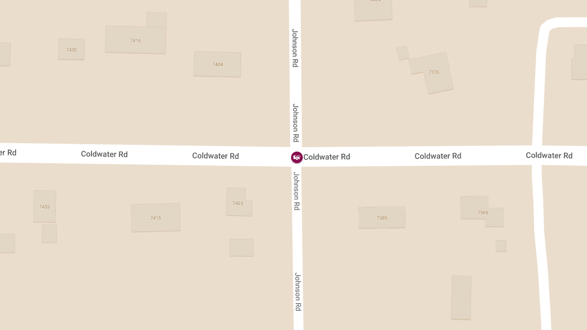 Injury Crash at W Coldwater Rd & Johnson Rd