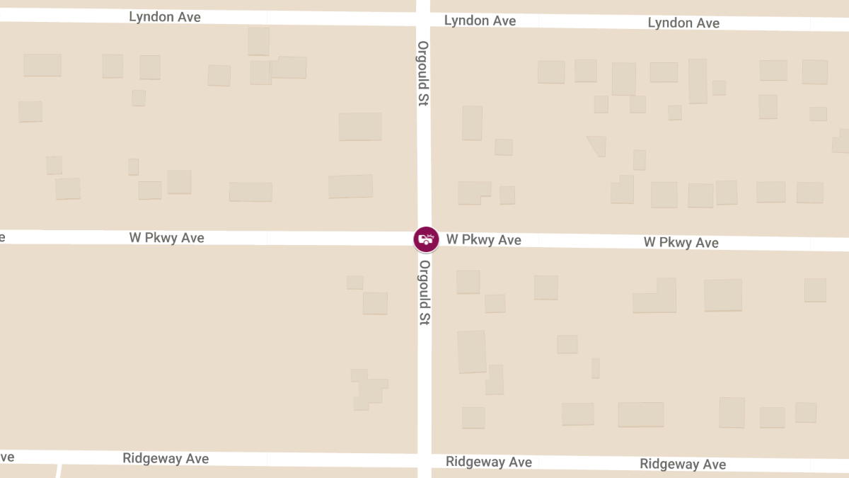 Injury Crash at W Parkway Ave & Orgould St