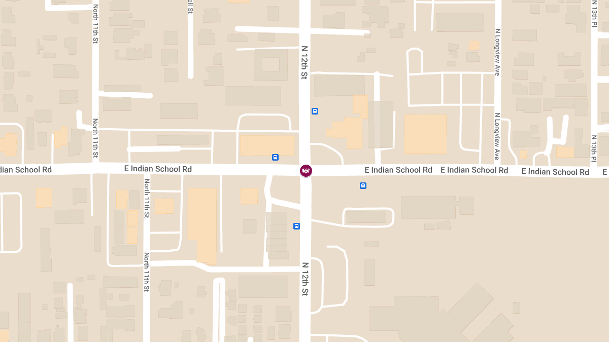 Injury Crash on 12th St at Indian School Rd
