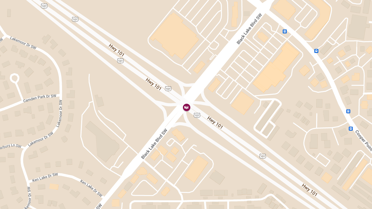 Injury Crash on Black Lake Blvd Under SR 101 Involving Possible DUI