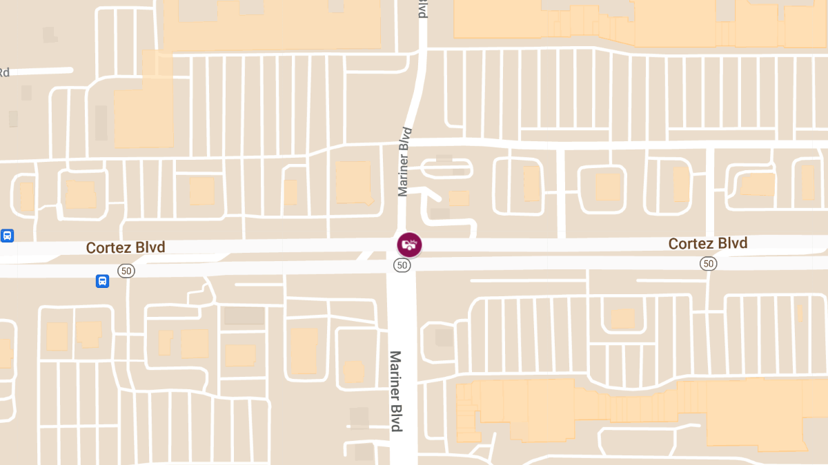 Injury Crash on Cortez Blvd at Mariner Blvd