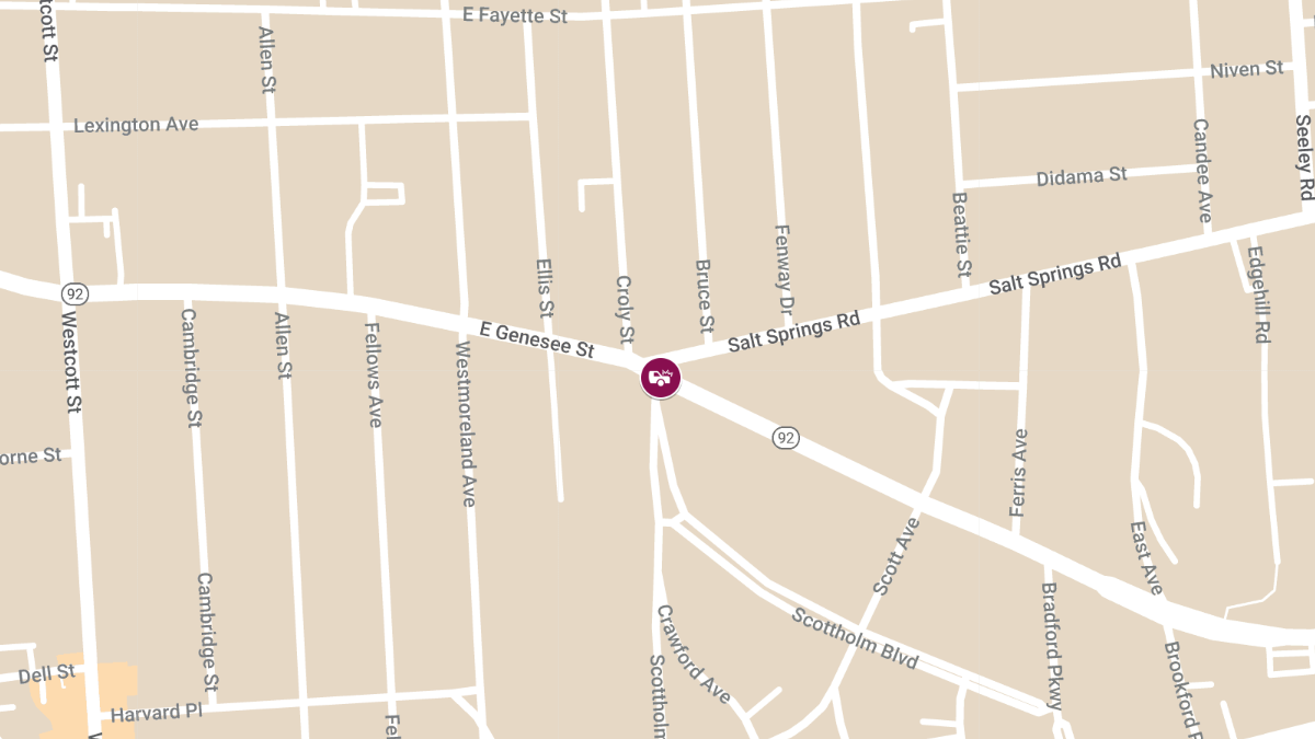 Injury Crash on E Genesee St Near N Manlius St & Huntleigh Ave