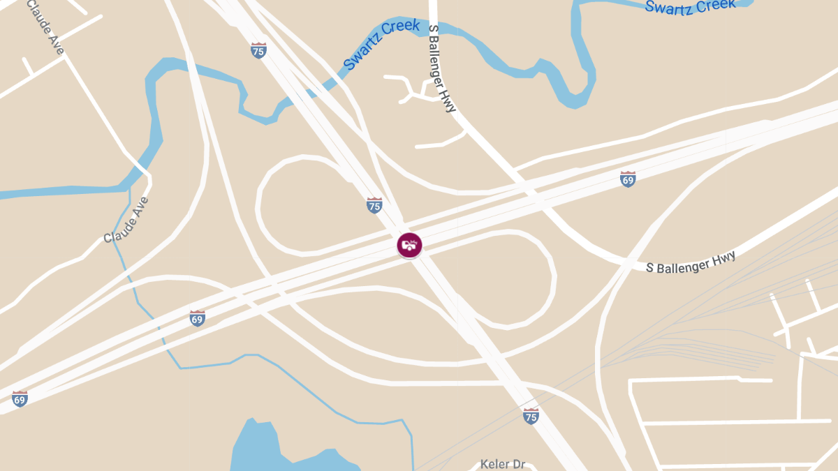 Injury Crash on EB I-69 to SB I-75 Ramp