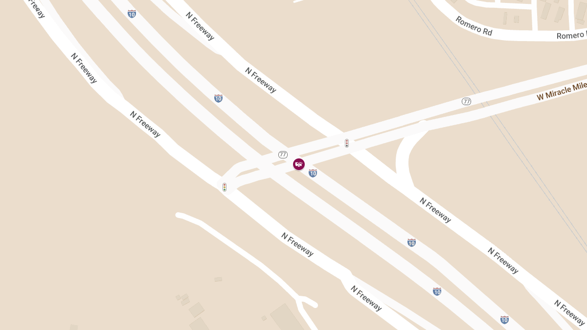 Injury Crash on Eastbound I-10 On-Ramp at Miracle Mile