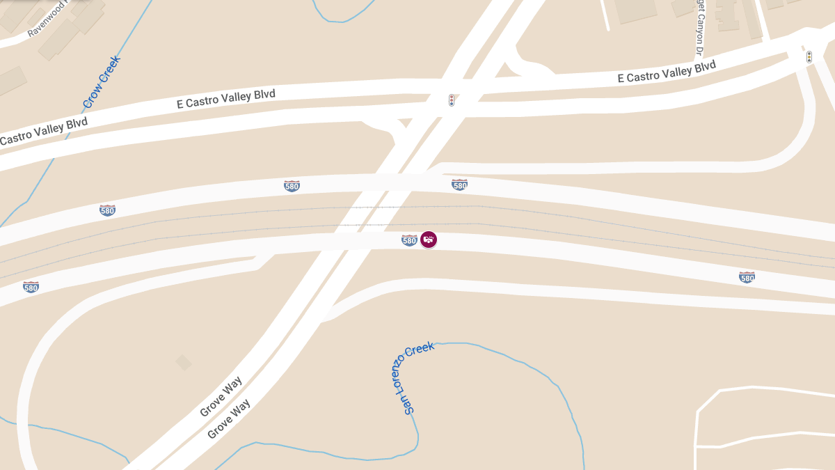 Injury Crash on Eastbound I-580 Near Grove Way