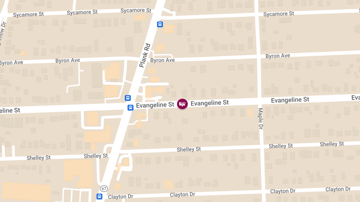 Injury Crash on Evangeline St Near Plank Rd