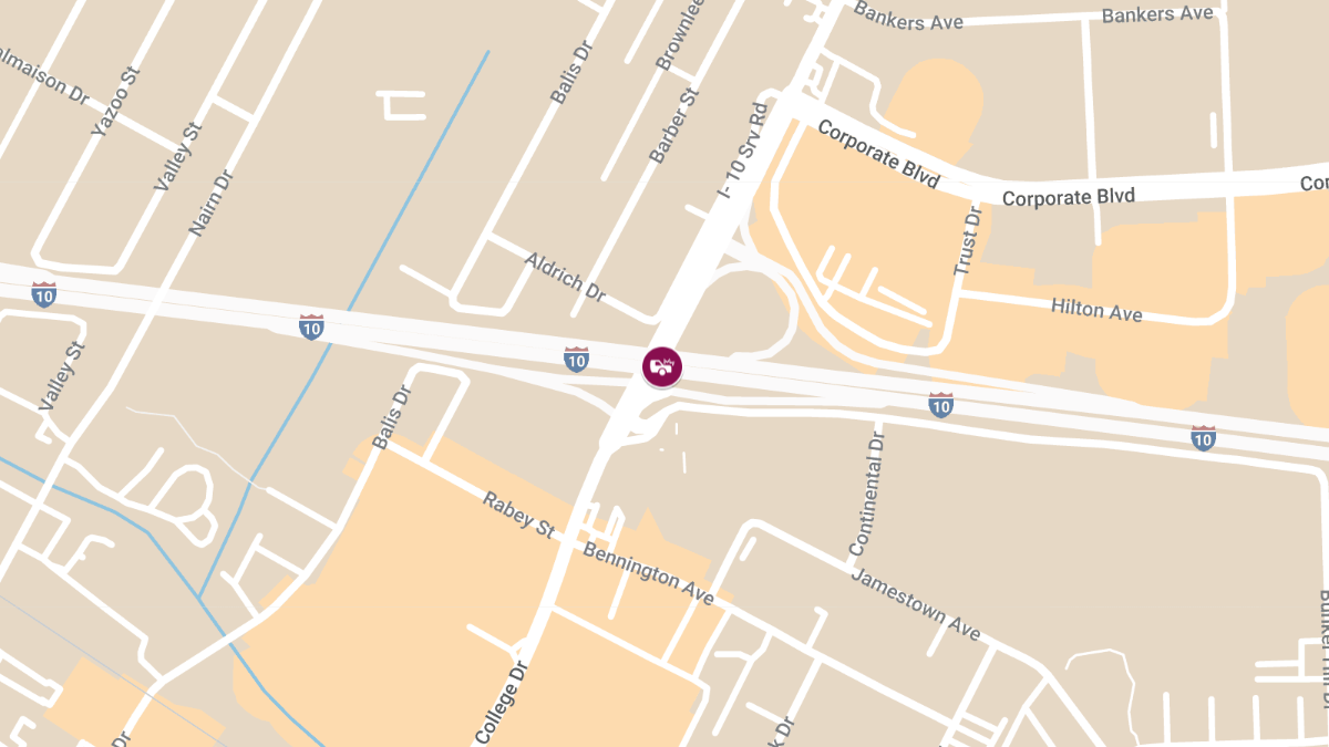 Injury Crash on I-10 WB at College Dr