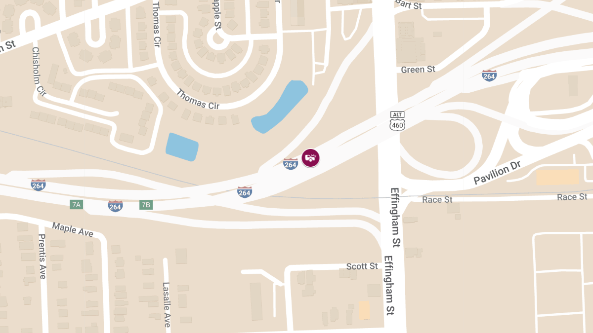 Injury Crash on I-264W Near Effingham St