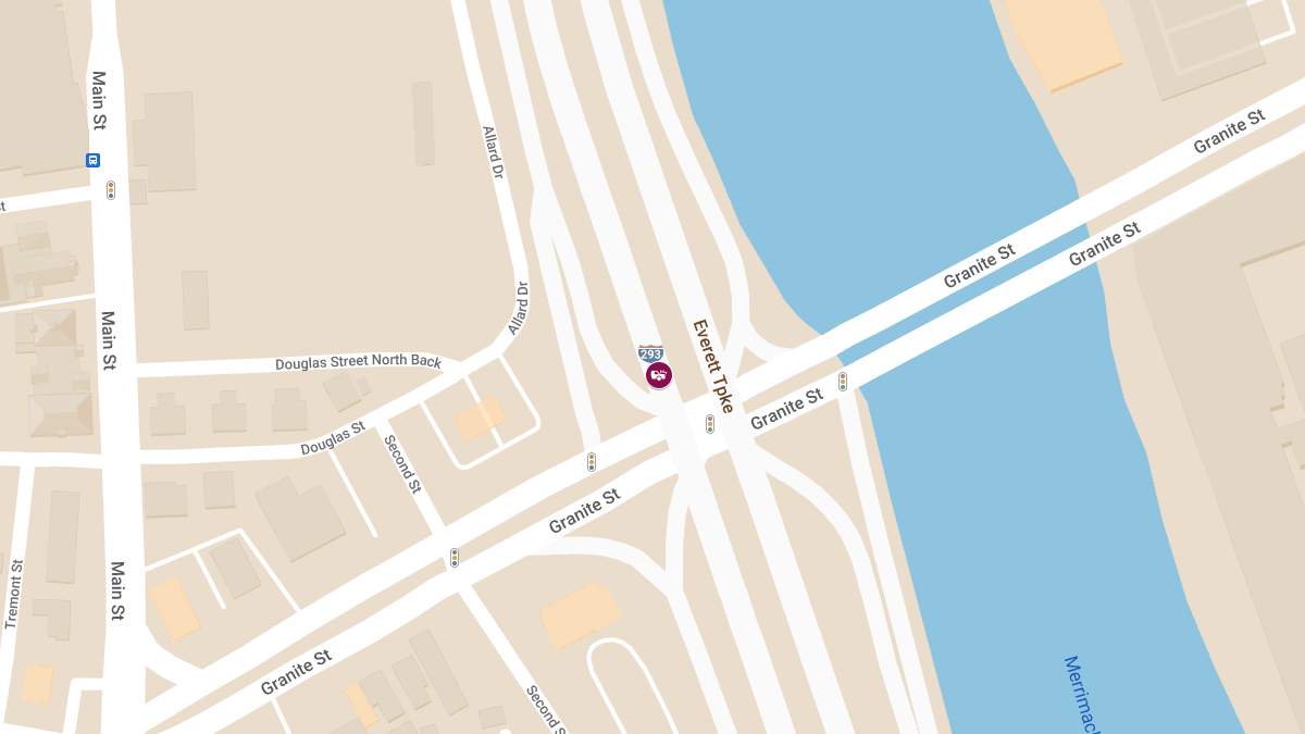 Injury Crash on I-293 NB Near Exit 1