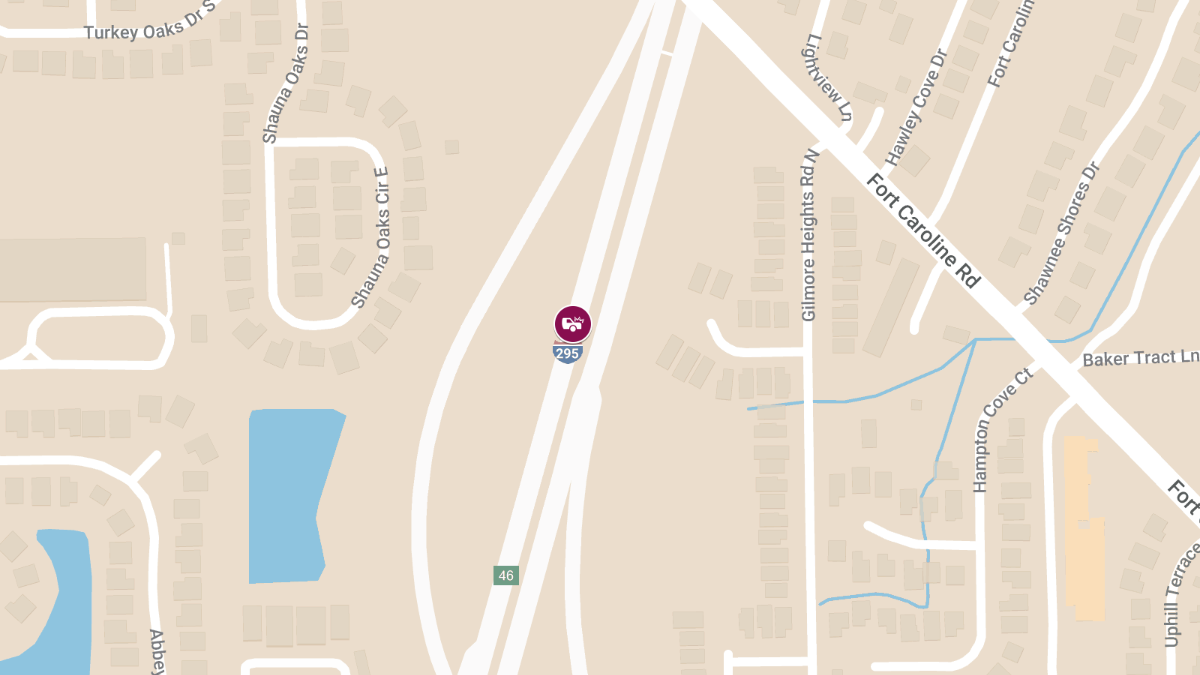 Injury Crash on I-295 SB at St. John's Bluff