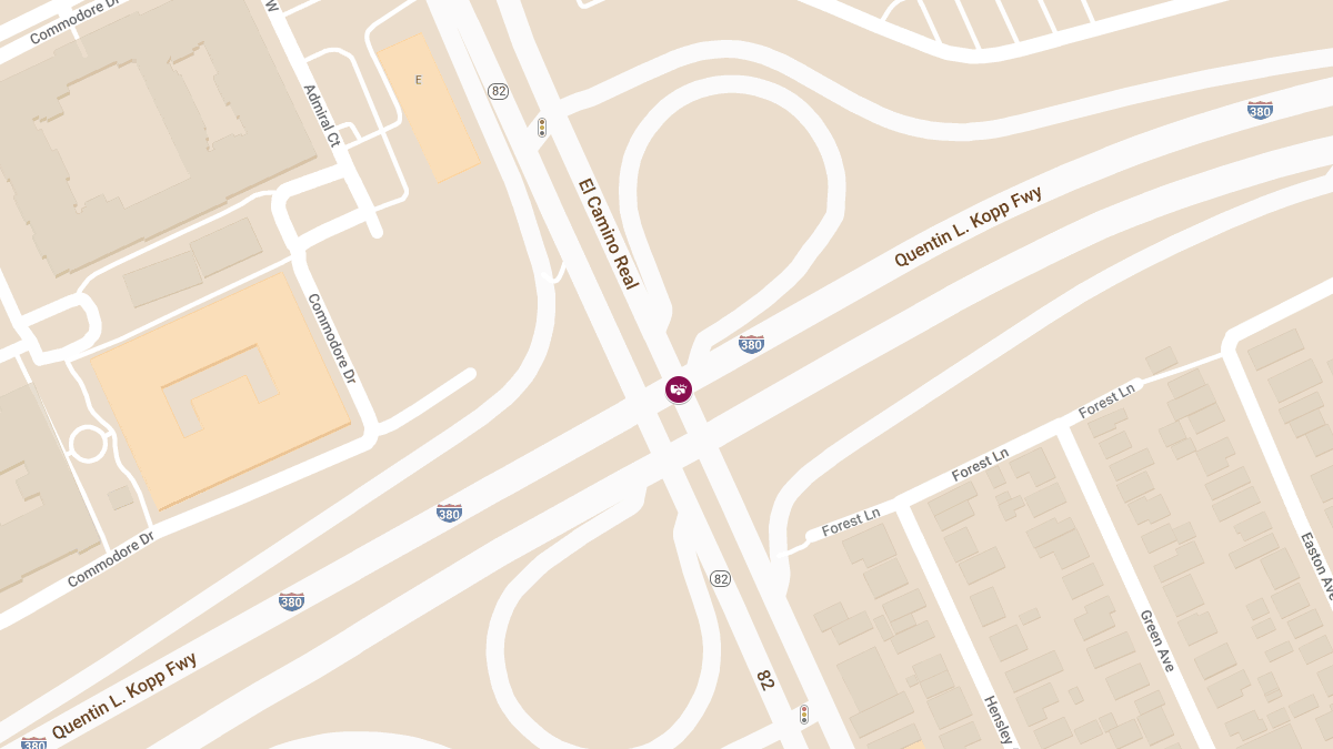Injury Crash on I-380 E at El Camino Real