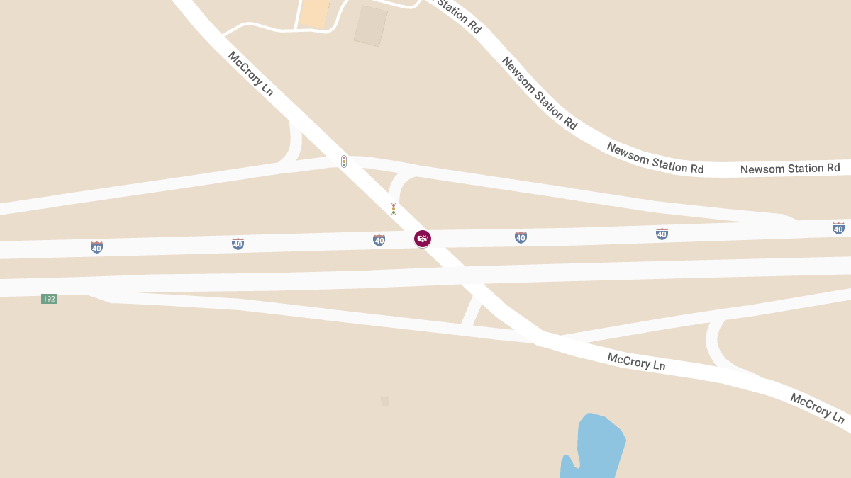 Injury Crash on I-40 West Exit Ramp at McCrory Ln