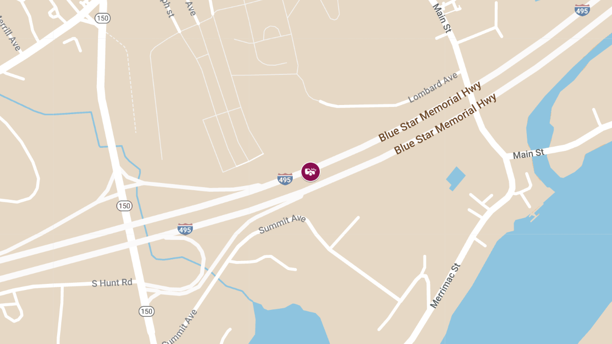 Injury Crash on I-495 SB at Whittier Bridge