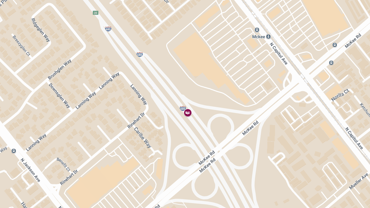 Injury Crash on I-680 Southbound Near McKee Rd