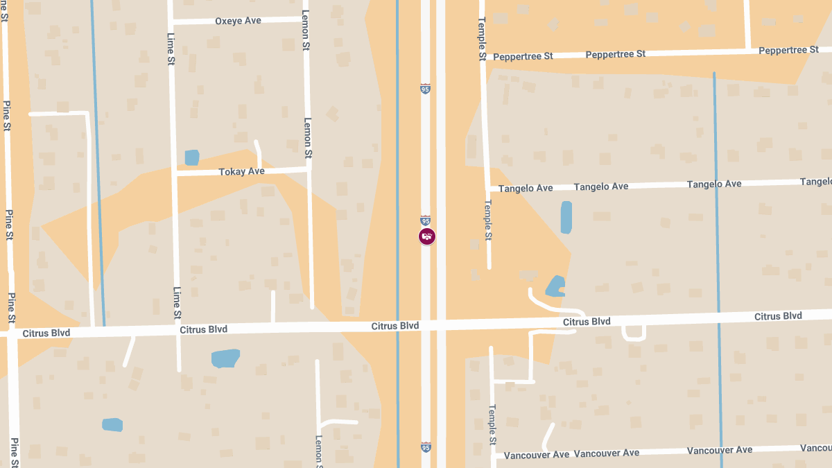 Injury Crash on I-95 SB at MM 208 Entrance Ramp Causes Roadblock