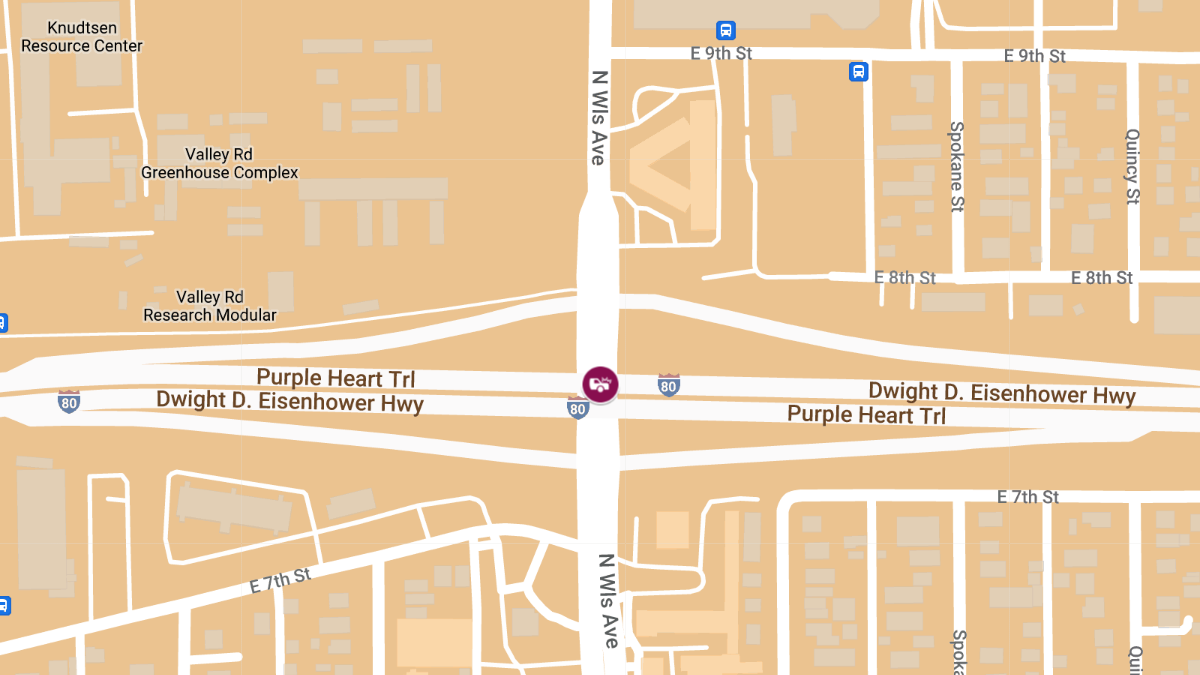 Injury Crash on IR-80 West at Wells Ave