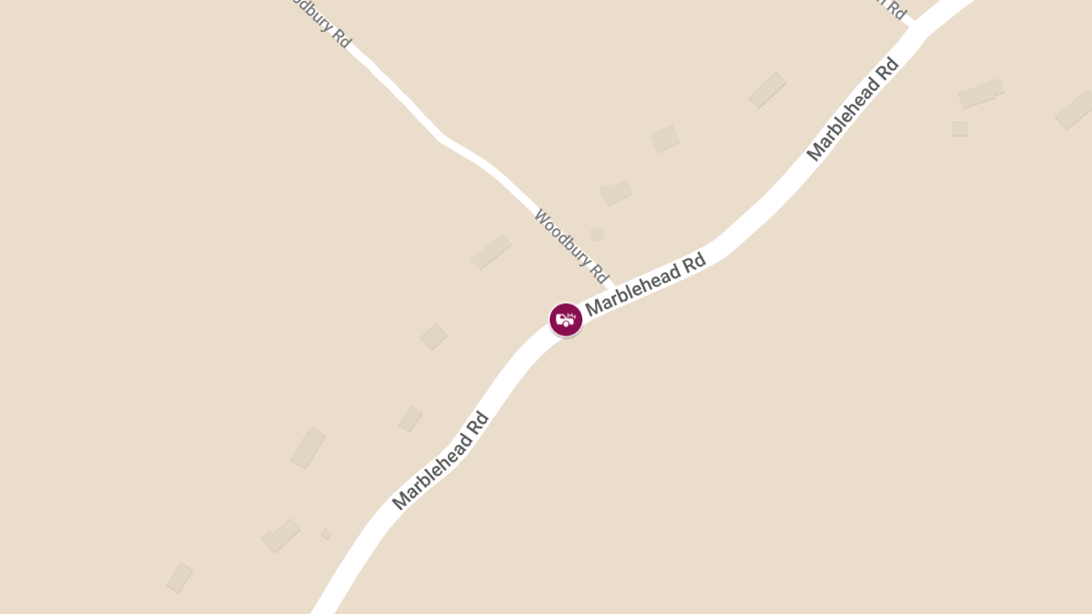 Injury Crash on Marblehead Rd Near Woodbury Rd