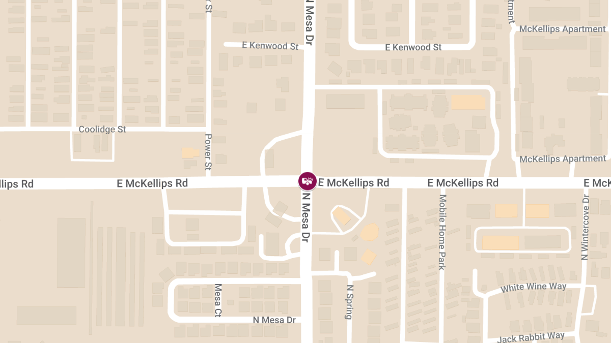 Injury Crash on Mesa Dr South of E McKellips Rd