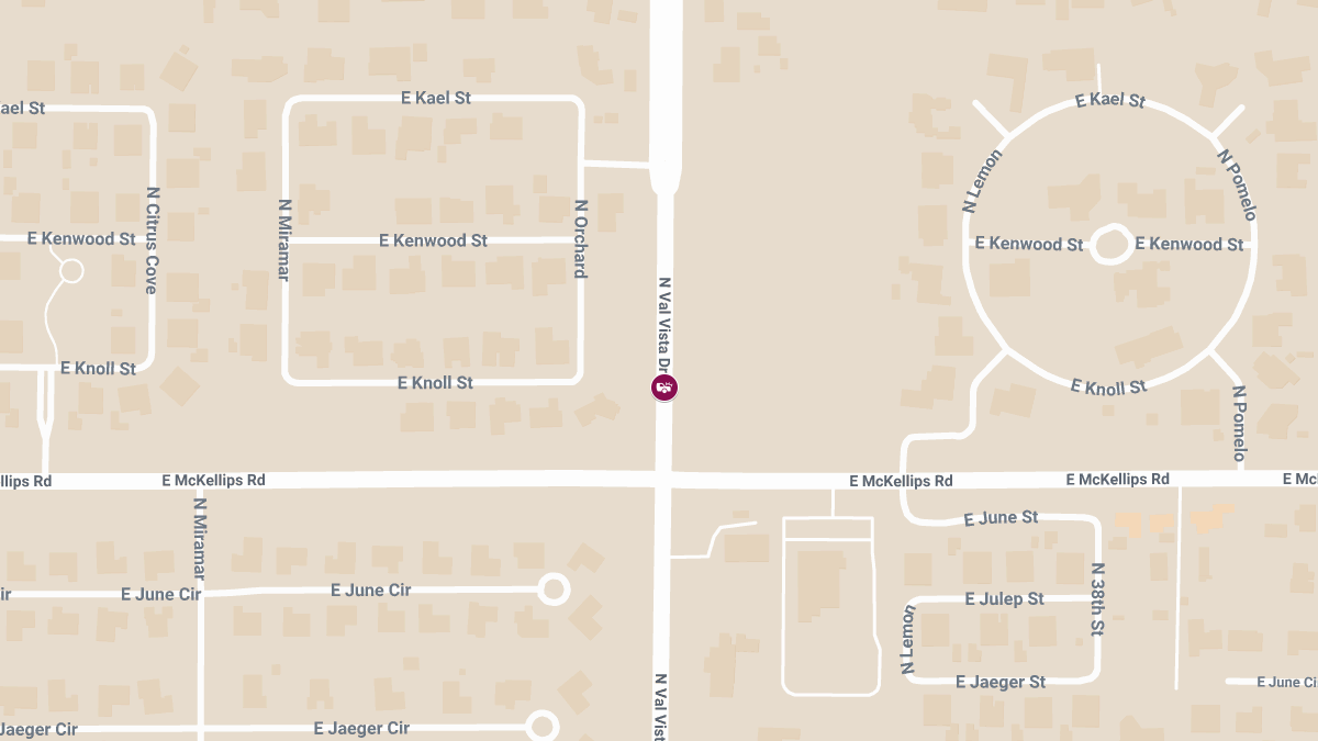 Injury Crash on N Val Vista Dr Near McKellips Rd