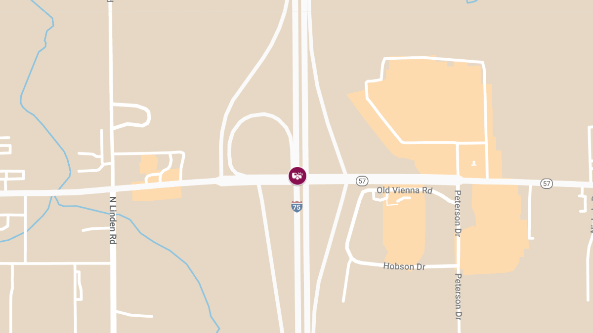 Injury Crash on NB I-75 at W Vienna Rd