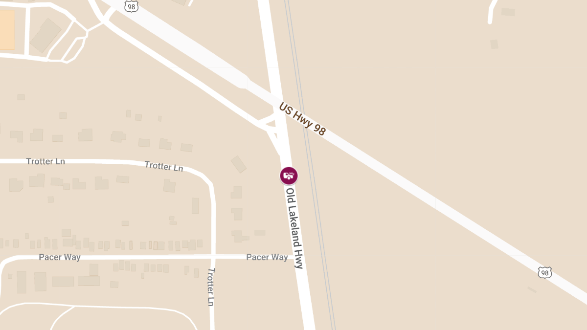 Injury Crash on Old Lakeland Hwy Near Pacer Way