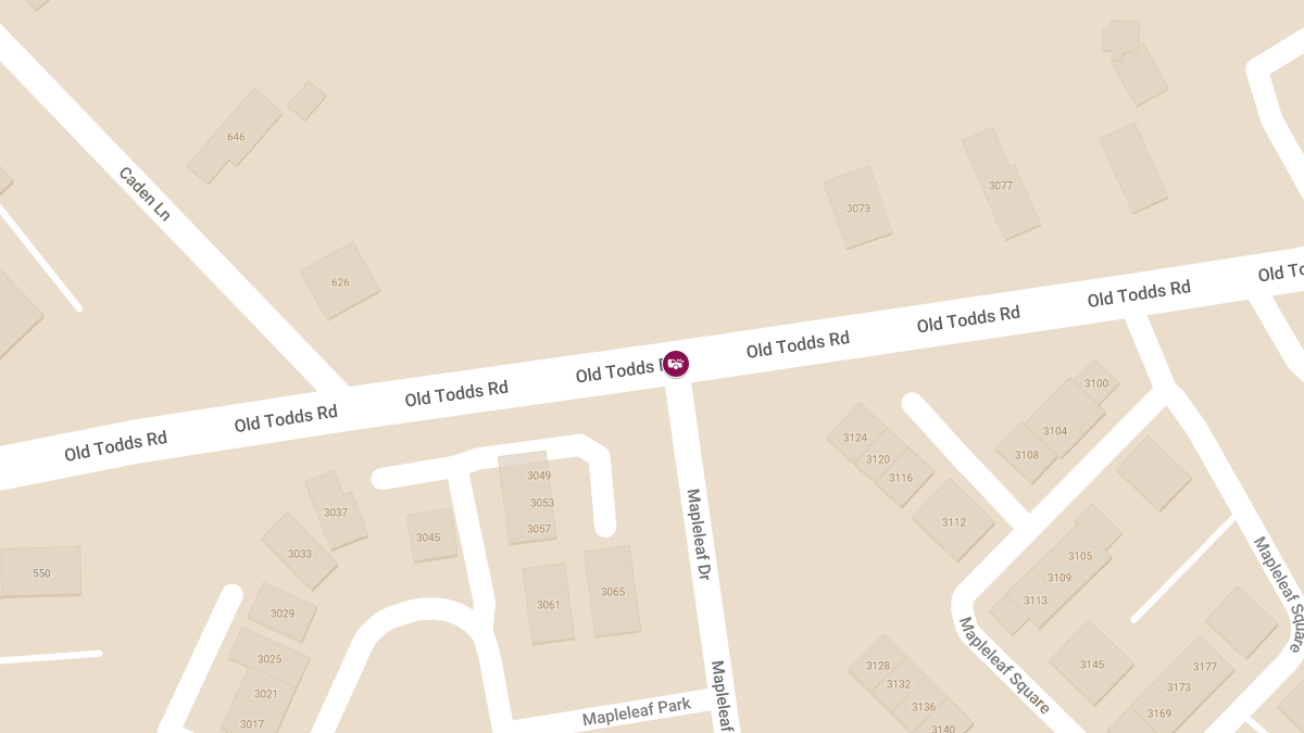 Injury Crash on Old Todds Rd at Mapleleaf Dr