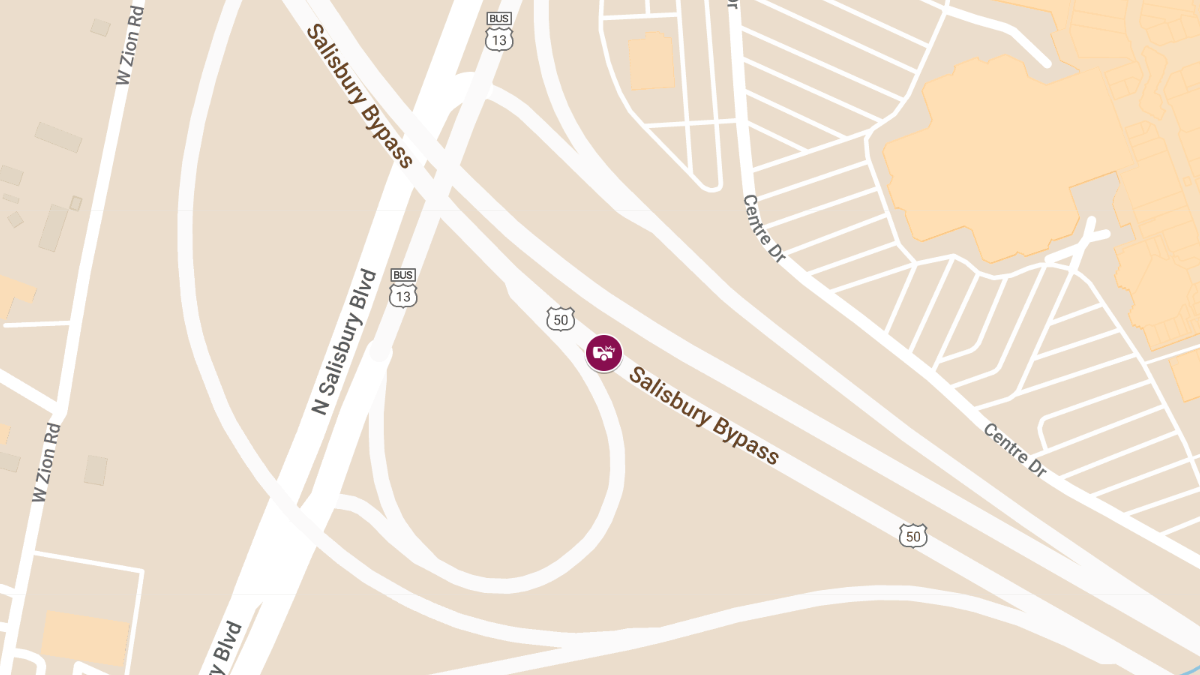 Injury Crash on Route 50 at Salisbury Bypass