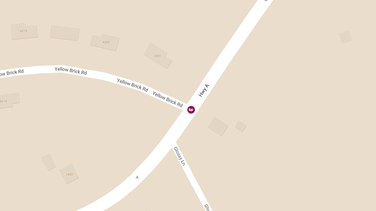 Injury Crash on Route A and Yellowbrick Road