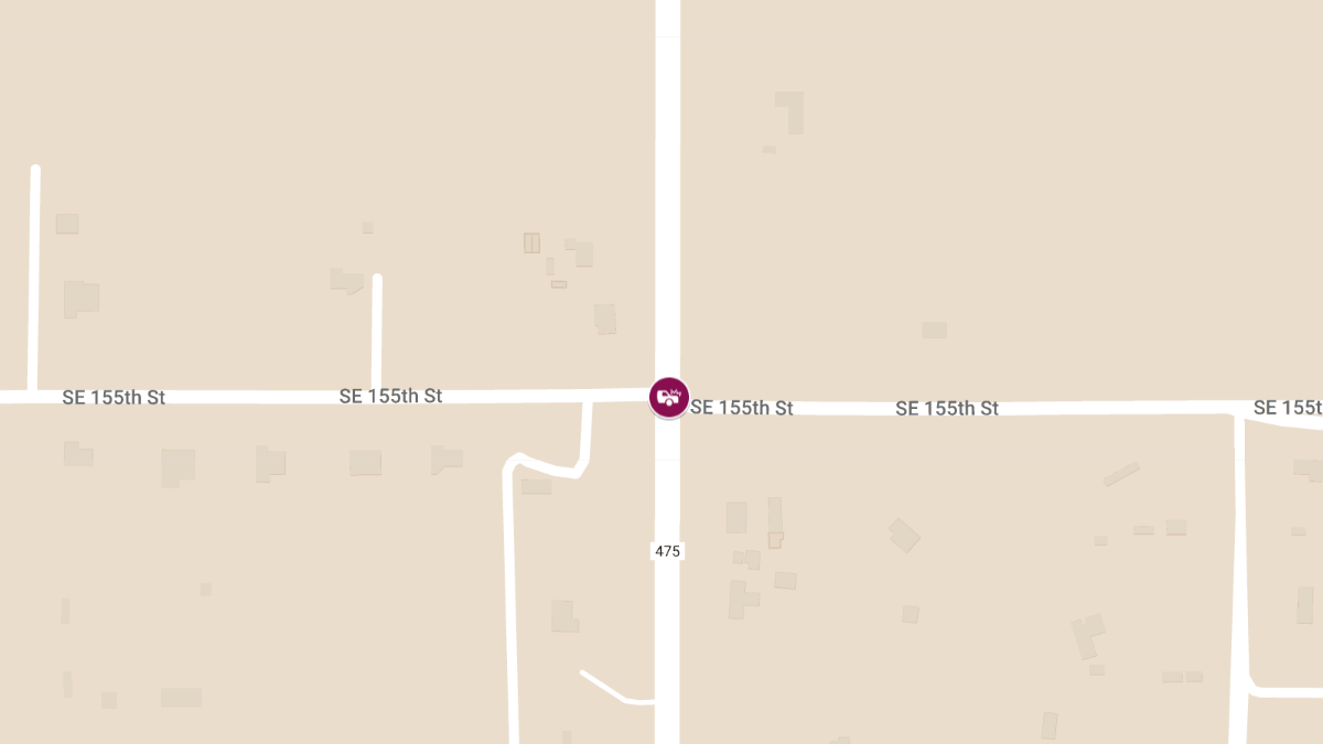 Injury Crash on S Hwy 475 at SE 155th St