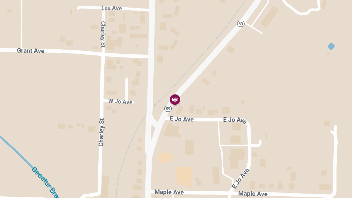 Injury Crash on SB State Highway 59 Near State Highway 102