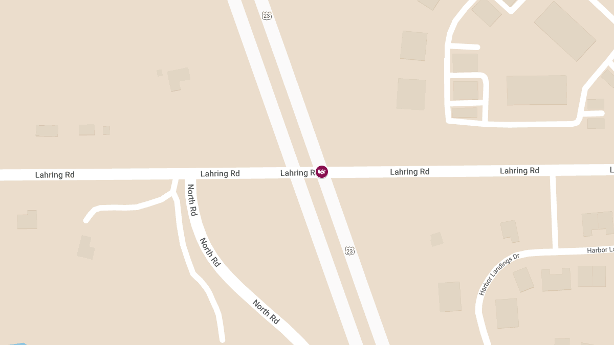 Injury Crash on SB US-23 at Lahring Rd