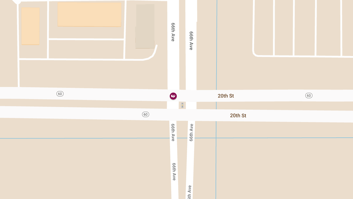 Injury Crash on SR-60 at 66th Ave Causes Roadblock