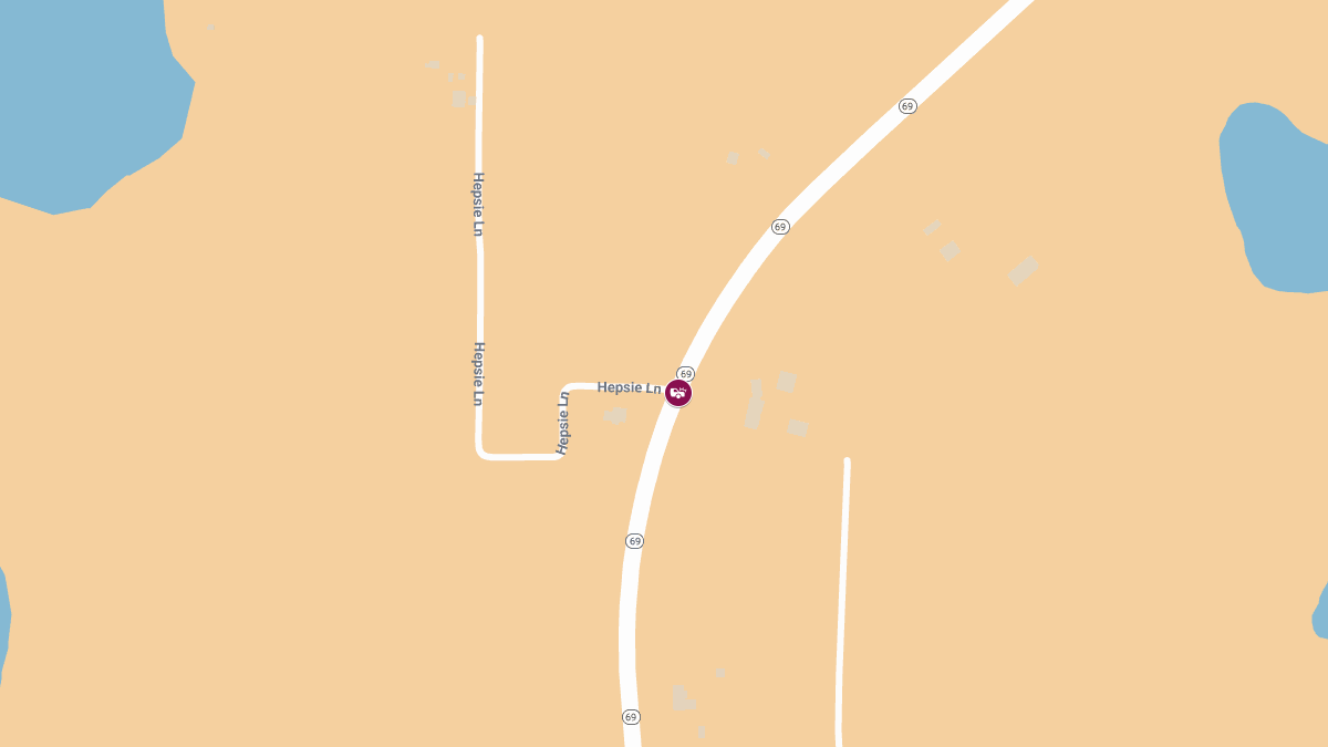 Injury Crash on SR-69 at Hepsie Ln Blocks Roadway