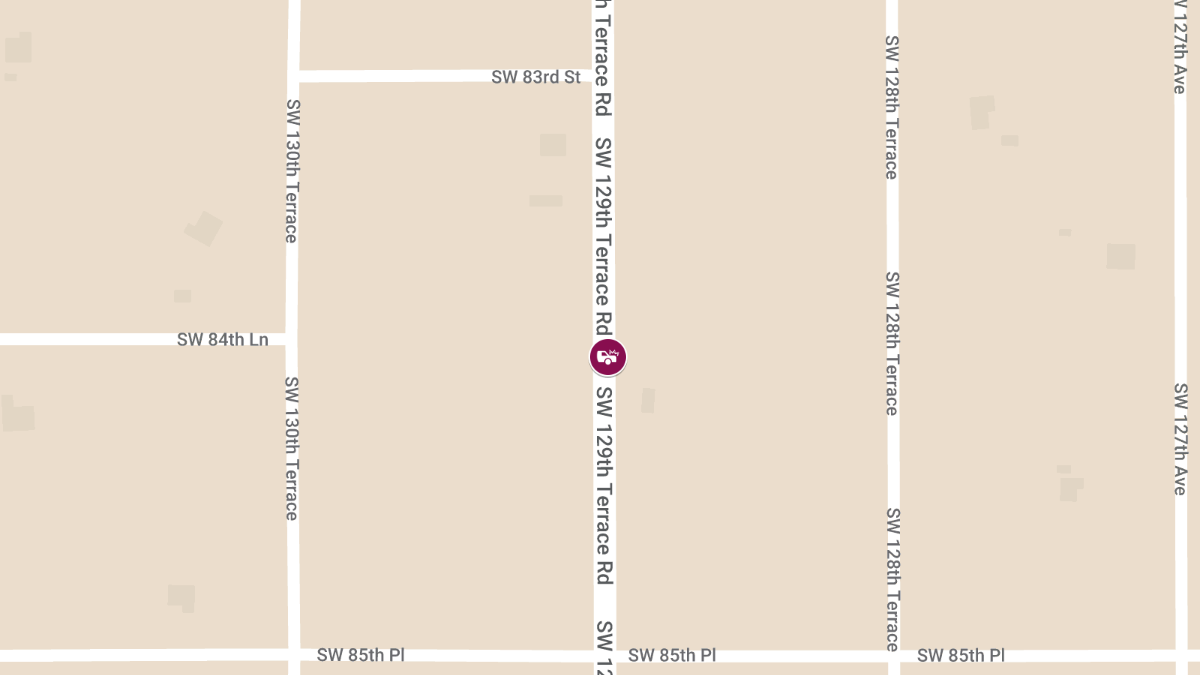 Injury Crash on SW 129th Terrace Rd