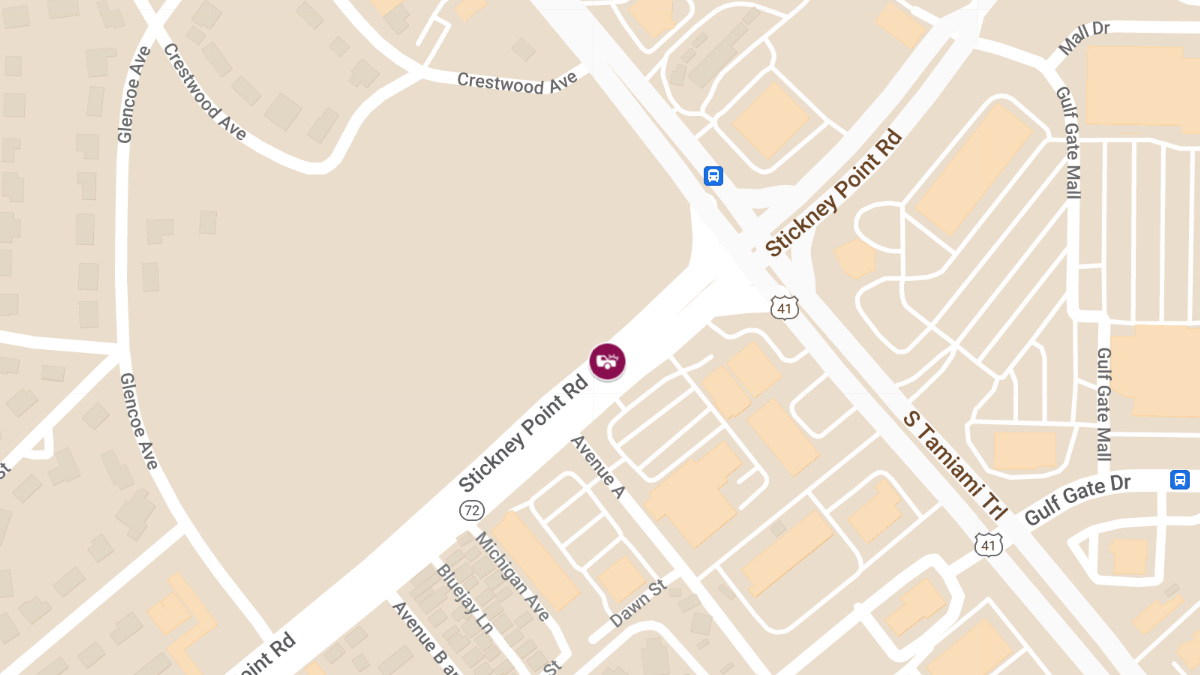 Injury Crash on Stickney Point Rd Causes Traffic Disruptions
