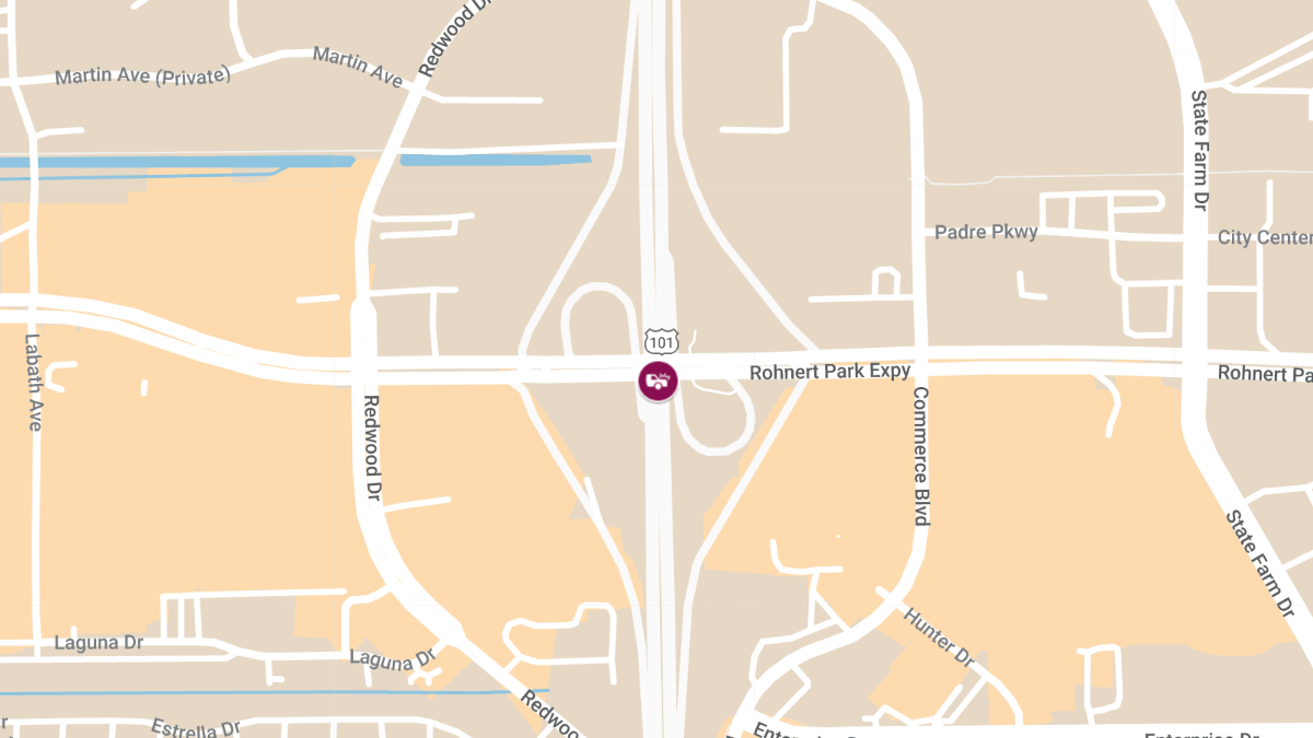 Injury Crash on US-101 North at Rohnert Park Expy