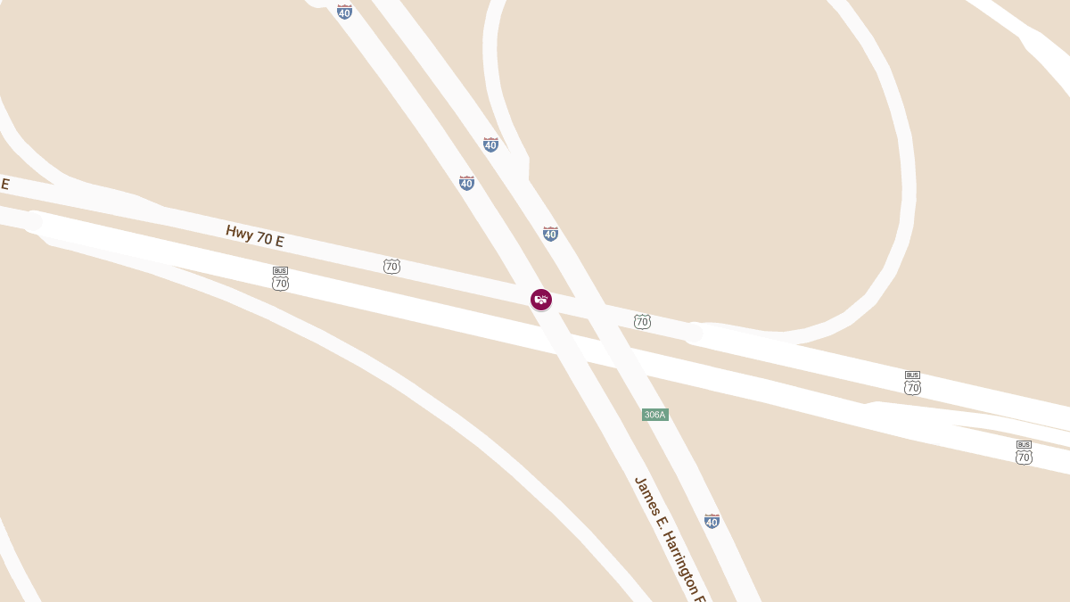 Injury Crash on US 70 Hwy E & I-40 Eastbound
