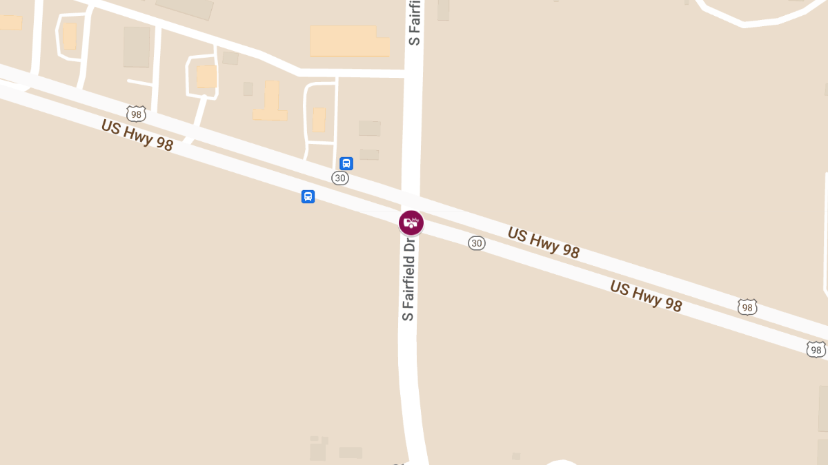 Injury Crash on US-98 at S Fairfield Dr